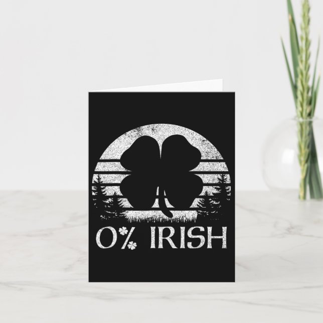 0 % Null Prozent Irish St Patricks Day Men SH Karte (Vorderseite)