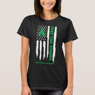 0 Psychische Gesundheitsbewusstseinsflagge Kampf d T-Shirt