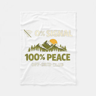 0 Signal 100 Peace Off-Grid Club Hiking Mountain Fleecedecke