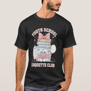 0 Süße rosa Zahnarzt-Zähne-Bogen-T-Shirt T-Shirt