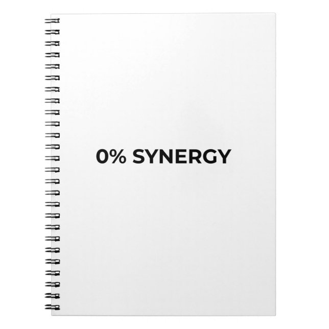 0% Synergy Minimalist Professional Notebook Notizblock (Vorderseite)