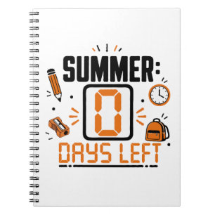 0 Tage bis zum Schulabschluss Countdown-Design Notizblock