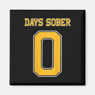0 Tage nüchtern Jersey Hockey Fußll Lustiges Trink Magnet