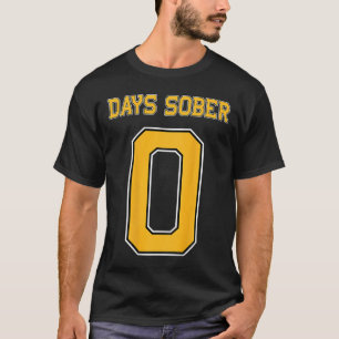 0 Tage nüchtern Jersey Hockey Fußll Lustiges Trink T-Shirt