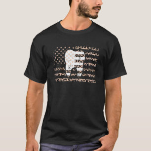 0 Zahnarzt Amerikanische Flagge Leoparden-Druck Za T-Shirt