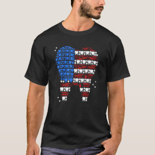 0 Zahnarzt Anerkennung Tag Zahn Flag Orthodontist T-Shirt