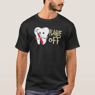 0 Zähne Playque Zahnarzt-Wortspiel T-Shirt
