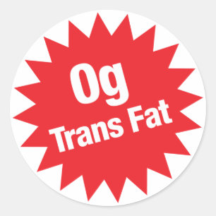 0g Trans Fettaufkleber Runder Aufkleber
