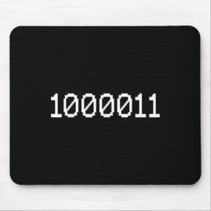 1000011 Binärcode 67 Meme Computer Coding Lustig  Mousepad