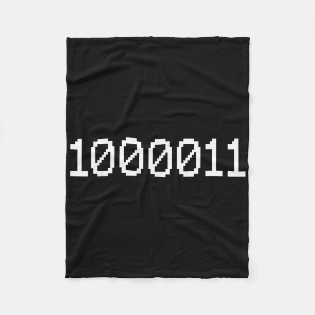 1000011 Binärcode für 67 Lustiges Tech-Meme Rechne Fleecedecke (Vorderseite)