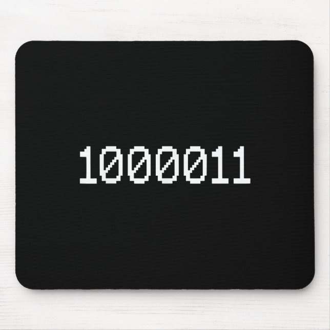 1000011 Binary Code 67 Meme Computer Coding Funny  Mousepad (Vorne)
