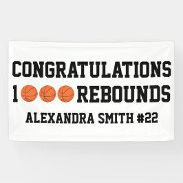 1000 Basketball Rebounds Karriere Team Spieler Banner