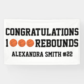 1000 Basketball Rebounds Karriere Team Spieler Banner
