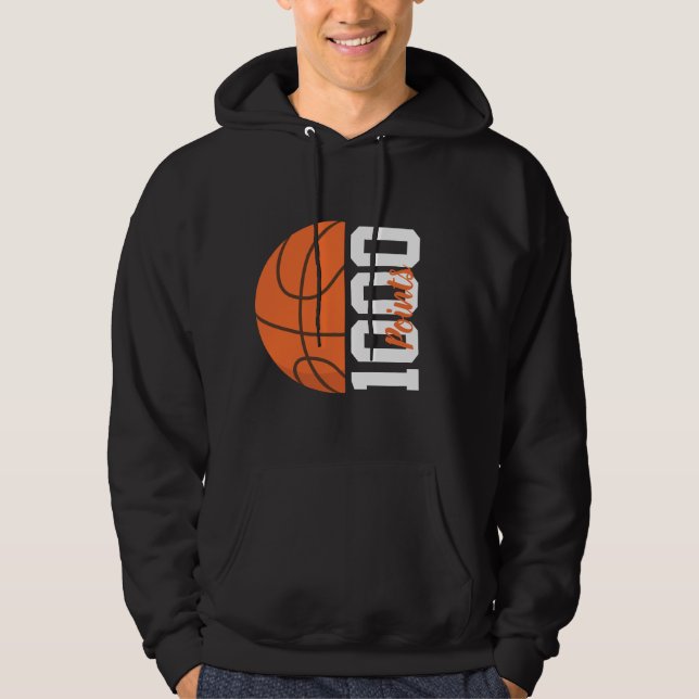 1000 Career Points Basketball Player Team Men's Hoodie (Vorderseite)