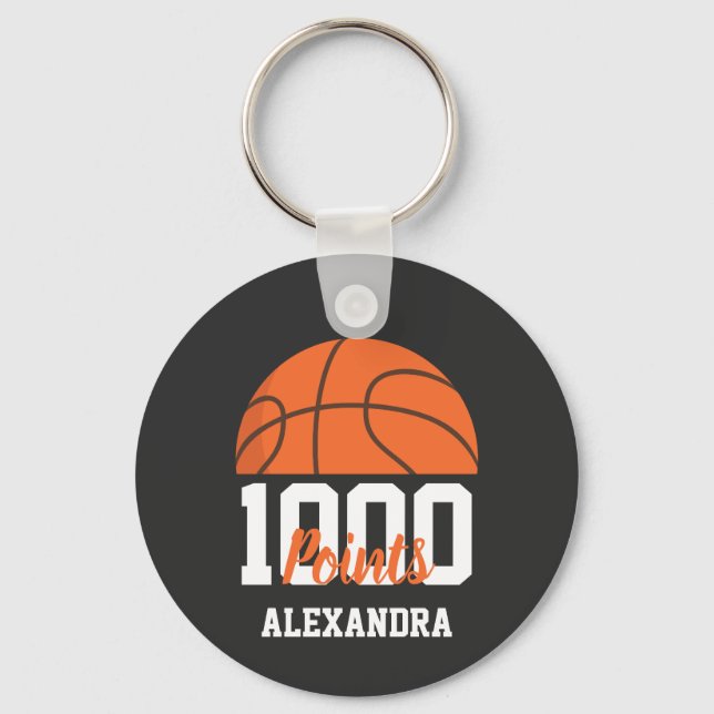 1000 Career Points Scorer Basketball Player Team Schlüsselanhänger (Vorderseite)