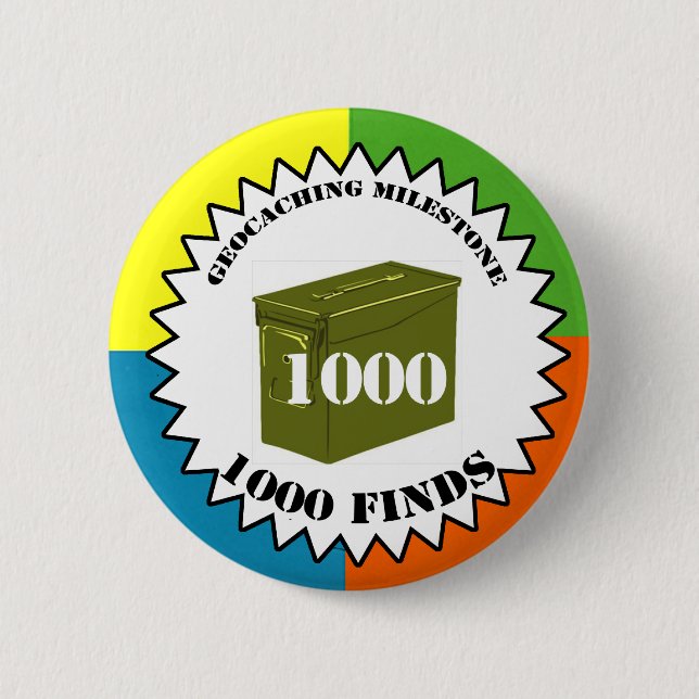1000 Entdeckungs-Meilenstein-Knopf Button (Vorderseite)
