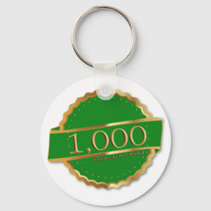 1000 FINDEN ERREICHUNG Souvenir GEOCACHING Schlüsselanhänger