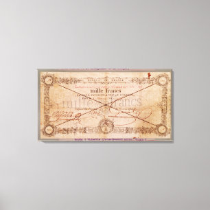 1000 Franken Banknote von 8 Floreal, An X Leinwanddruck