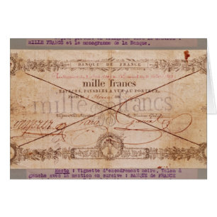 1000 Franken Banknote von 8 Floreal, ein X