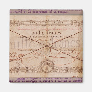 1000 Franken Banknote von 8 Floreal, ein X Magnet