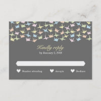 1000 Hanging Origami Paper Cranes Wedding (grau)