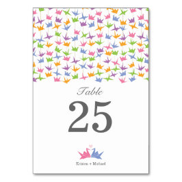 1000 Hanging Origami Paper Cranes Wedding Tischnummer