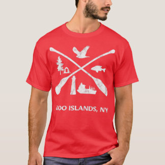 1000 Inseln Canoe Oars Design leicht erschüttert T-Shirt