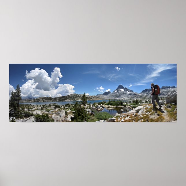 1000 Island Lake and Banner Peak - John Muir Trail Poster (Vorne)