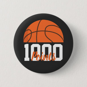 1000 Karrierepunkte Scorer Basketball High School Button