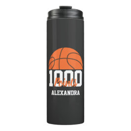 1000 Karrierepunkte Scorer Basketballspieler Team Thermosbecher