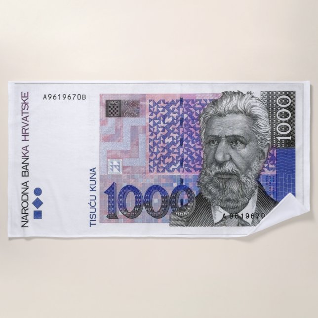 1000 kn Strandtuch (Vorderseite)