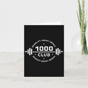 1000 Lb Club Gebäude Workout Gym Weightlifte Karte
