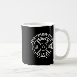 1000 Pfund Club Krafttraining Hanteltraining Kraft Kaffeetasse