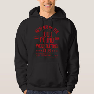 1000-Pfund-Gewichtheberclub Starker Kraftsportler Hoodie