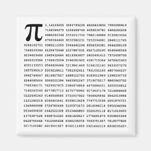 1000 Pi-Nummer  mathematisches Symbol Magnet