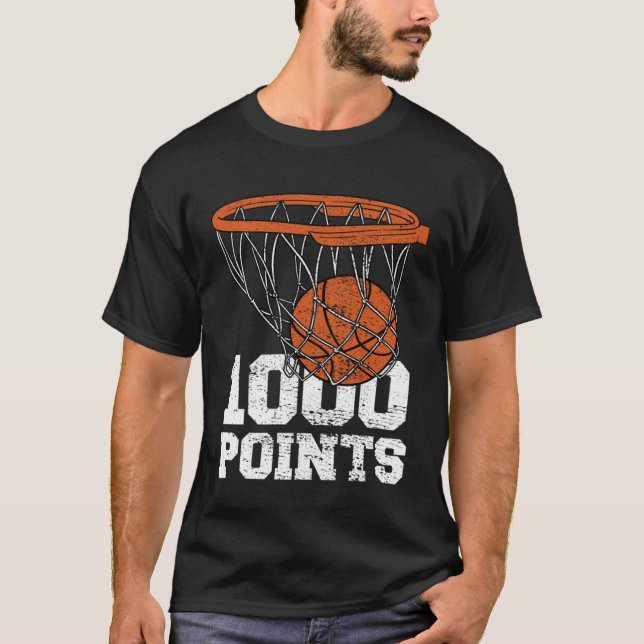 1000 Points Basketball Scorer High School Basketba T-Shirt (Vorderseite)