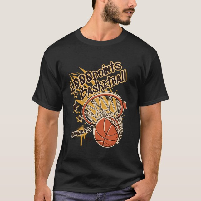 1000 Points Basketball Scorer High School Basketba T-Shirt (Vorderseite)