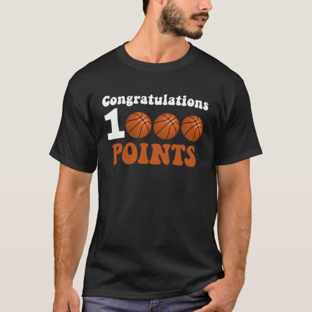 1000 Points Basketball Scorer High School Basketba T-Shirt (Vorderseite)