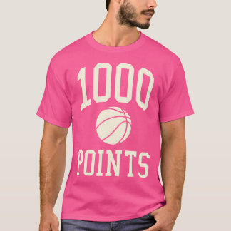 1000 Punkte Basketball Geschenk High School Basket T-Shirt