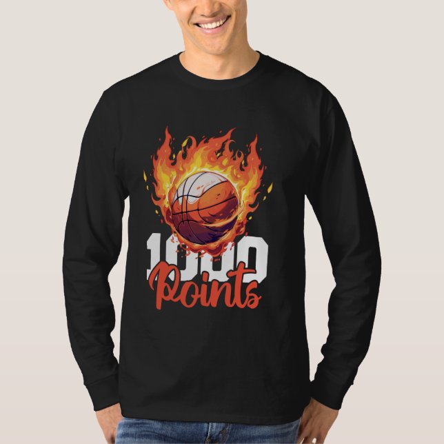 1000 Punkte Basketball Scorer High School Basketba T-Shirt (Vorderseite)