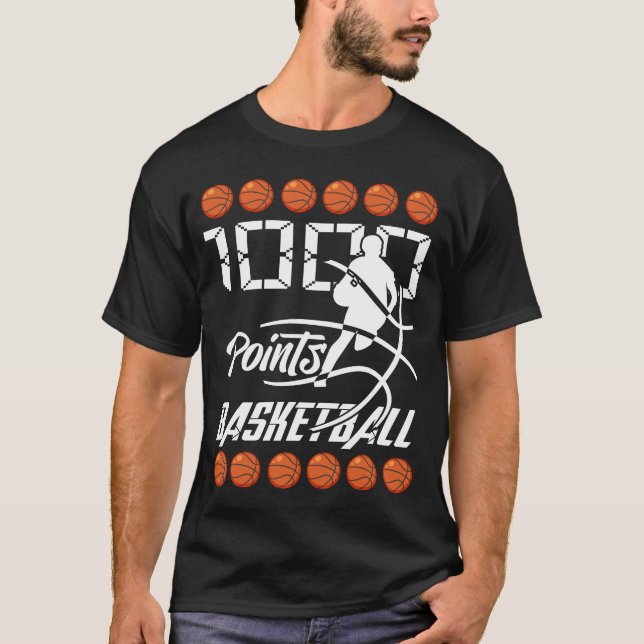 1000 Punkte Basketball Scorer High School Basketba T-Shirt (Vorderseite)