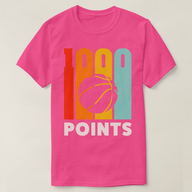 1000 Punkte Basketball Scorer High School Basketba T-Shirt (Design vorne)