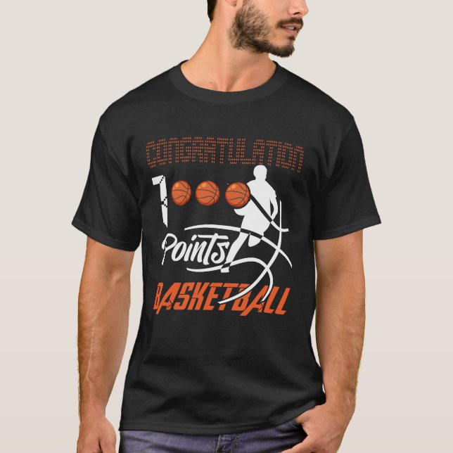 1000 Punkte Basketball Scorer High School Basketba T-Shirt (Vorderseite)