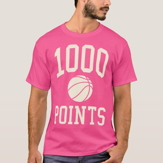 1000 Punkte Basketball Scorer High School Basketba T-Shirt (Vorderseite)