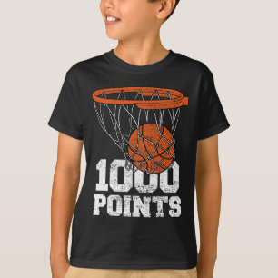 1000 Punkte Bysketbyll Hoch Schule Basketby T-Shirt