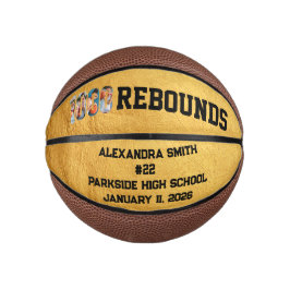 1000 Rebounds Karriere-Meilenstein Spieler Team Go Mini Basketball