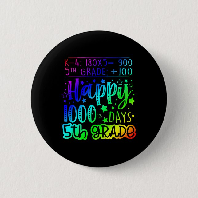1000 Tage klüger 5. Klasse Lehrer 100. Button (Vorderseite)