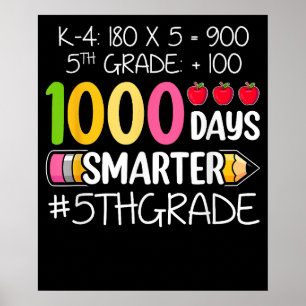 1000 Tage Smarter fünfter Schulleiter Poster
