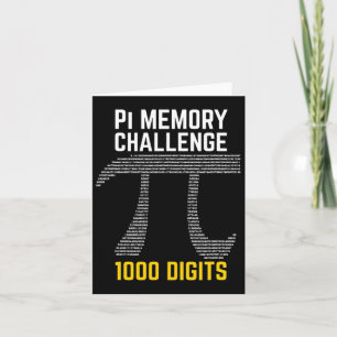 1000 Ziffern Pi-Memory-Herausforderung - i-Tag Karte