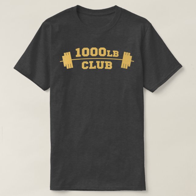 1000lb Club Weightlift Starkes Power-Heften T-Shirt (Design vorne)